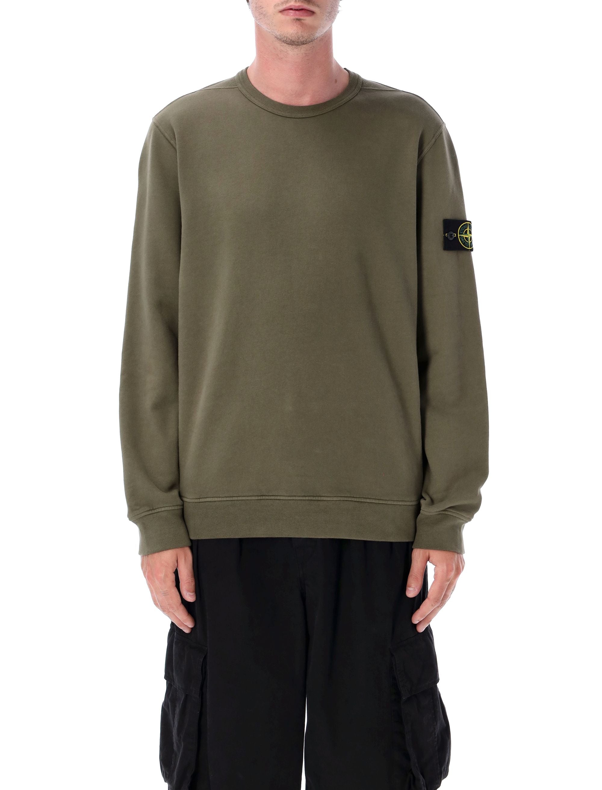 STONE ISLAND Brushed Organic Cotton Sweatshirt - Size L