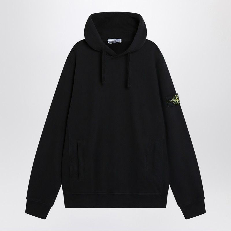 STONE ISLAND Men's Cotton Hoodie with Compass Logo