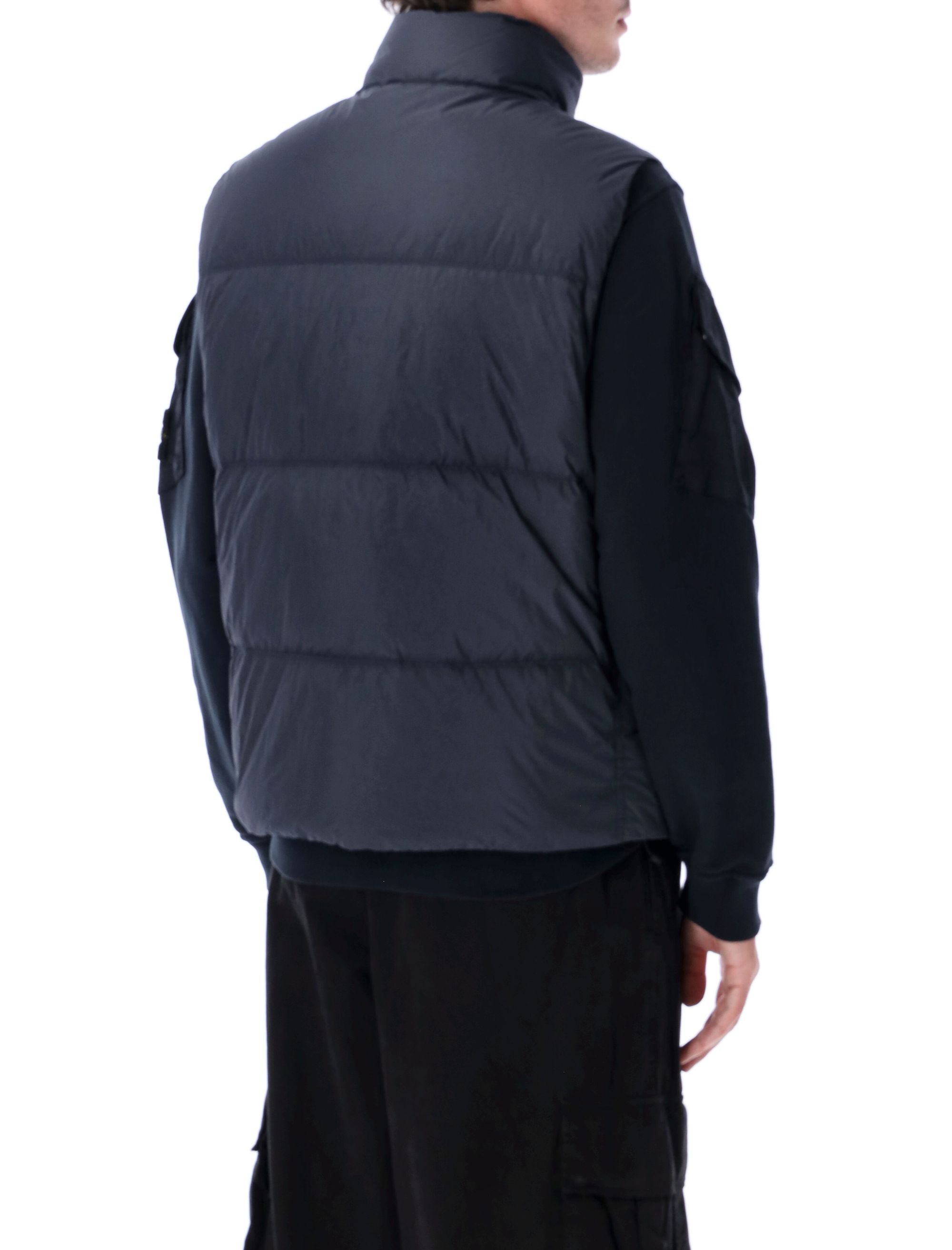 STONE ISLAND Down Vest with Stand Collar - Size L