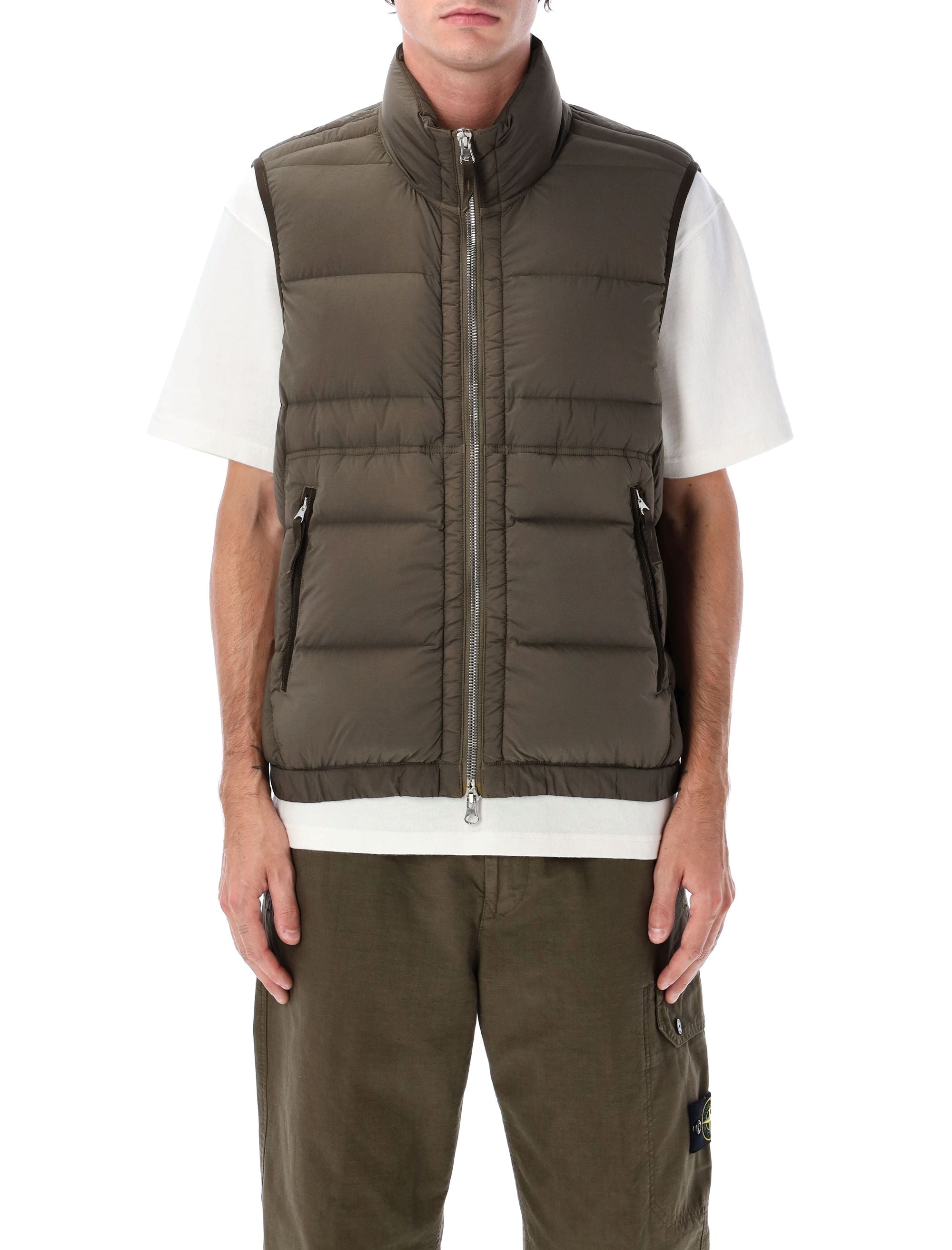 STONE ISLAND Seamless Nylon Down Vest (Size L)