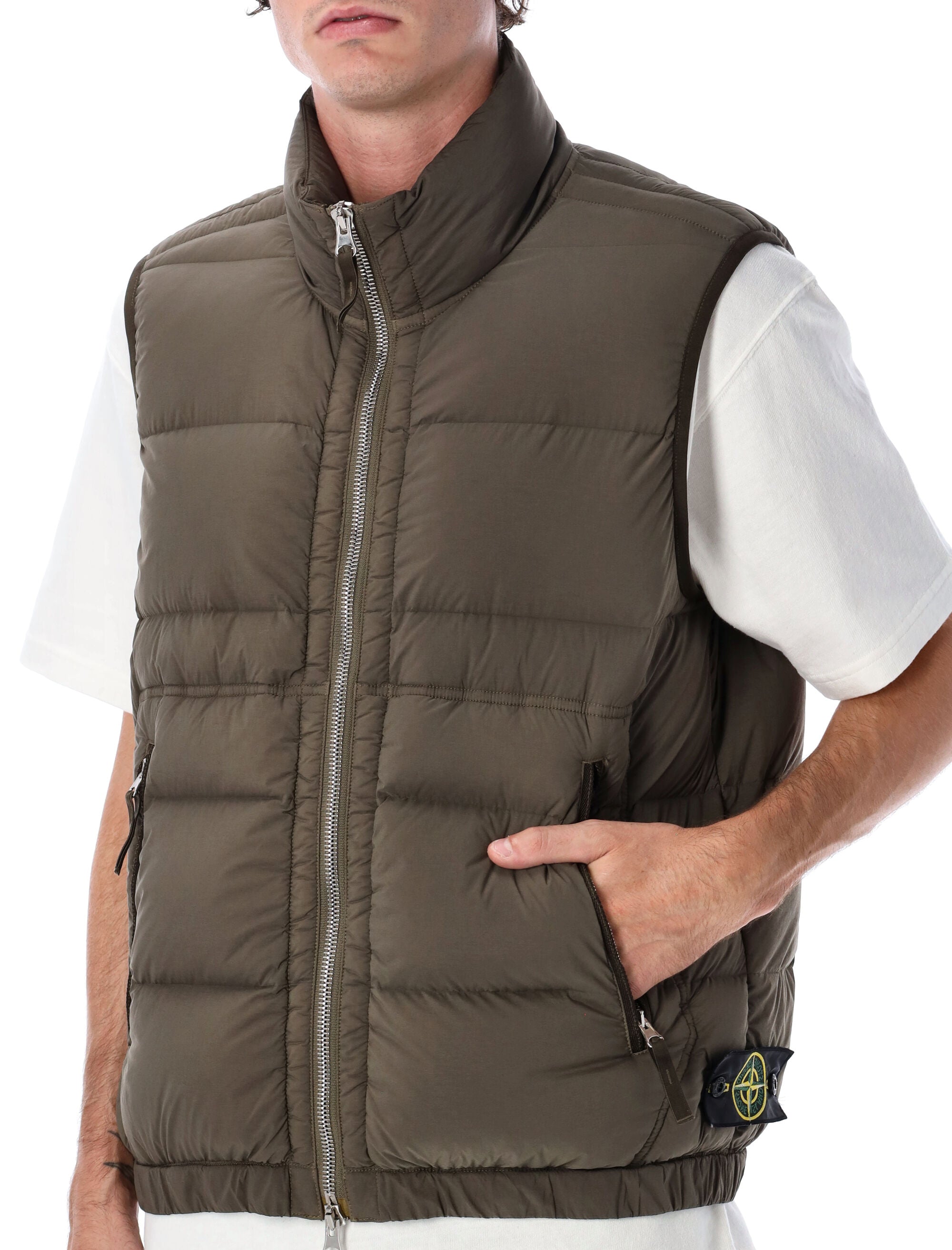 STONE ISLAND Seamless Nylon Down Vest (Size L)