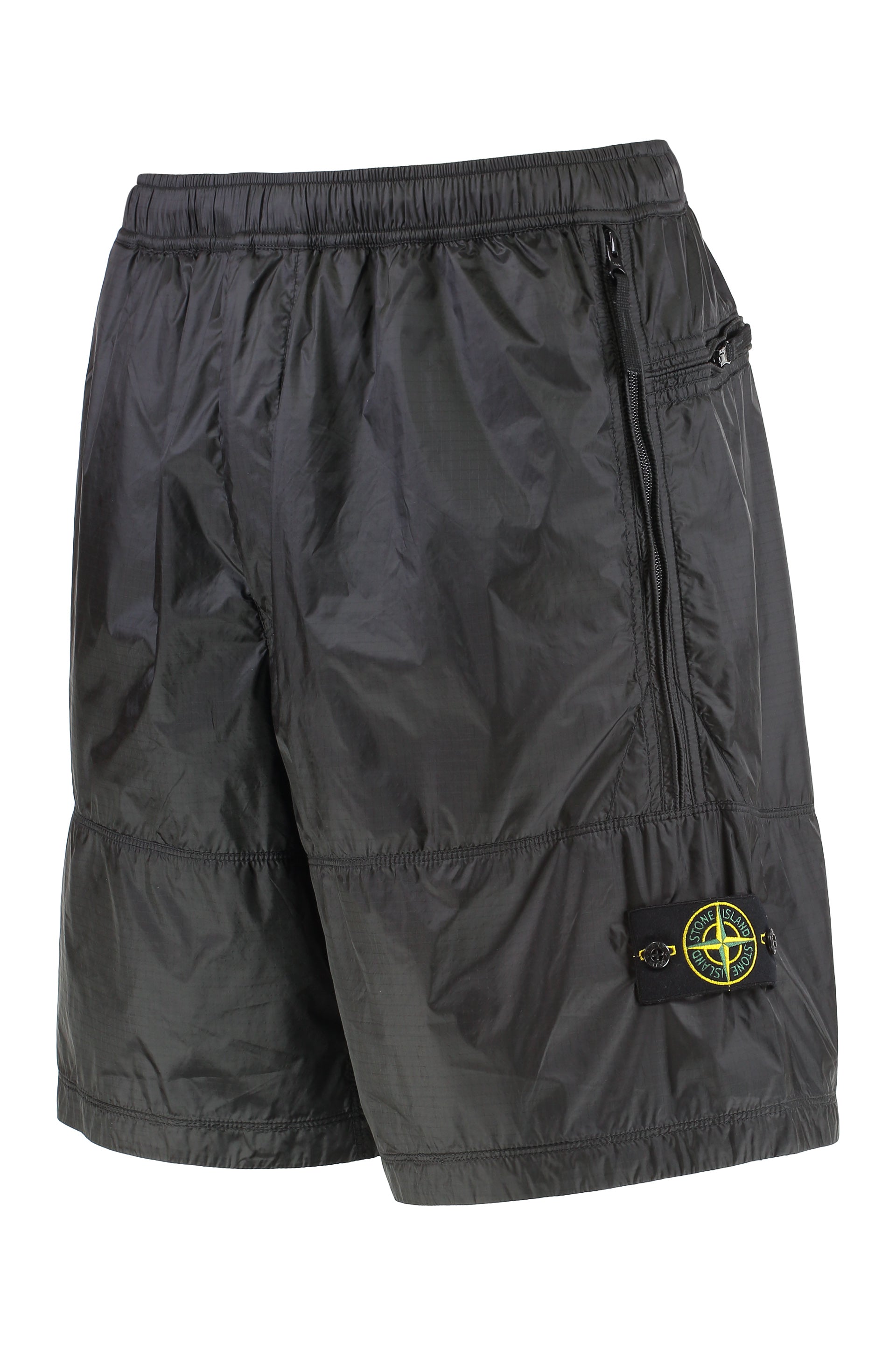 STONE ISLAND Men's Lightweight Nylon Bermuda Shorts