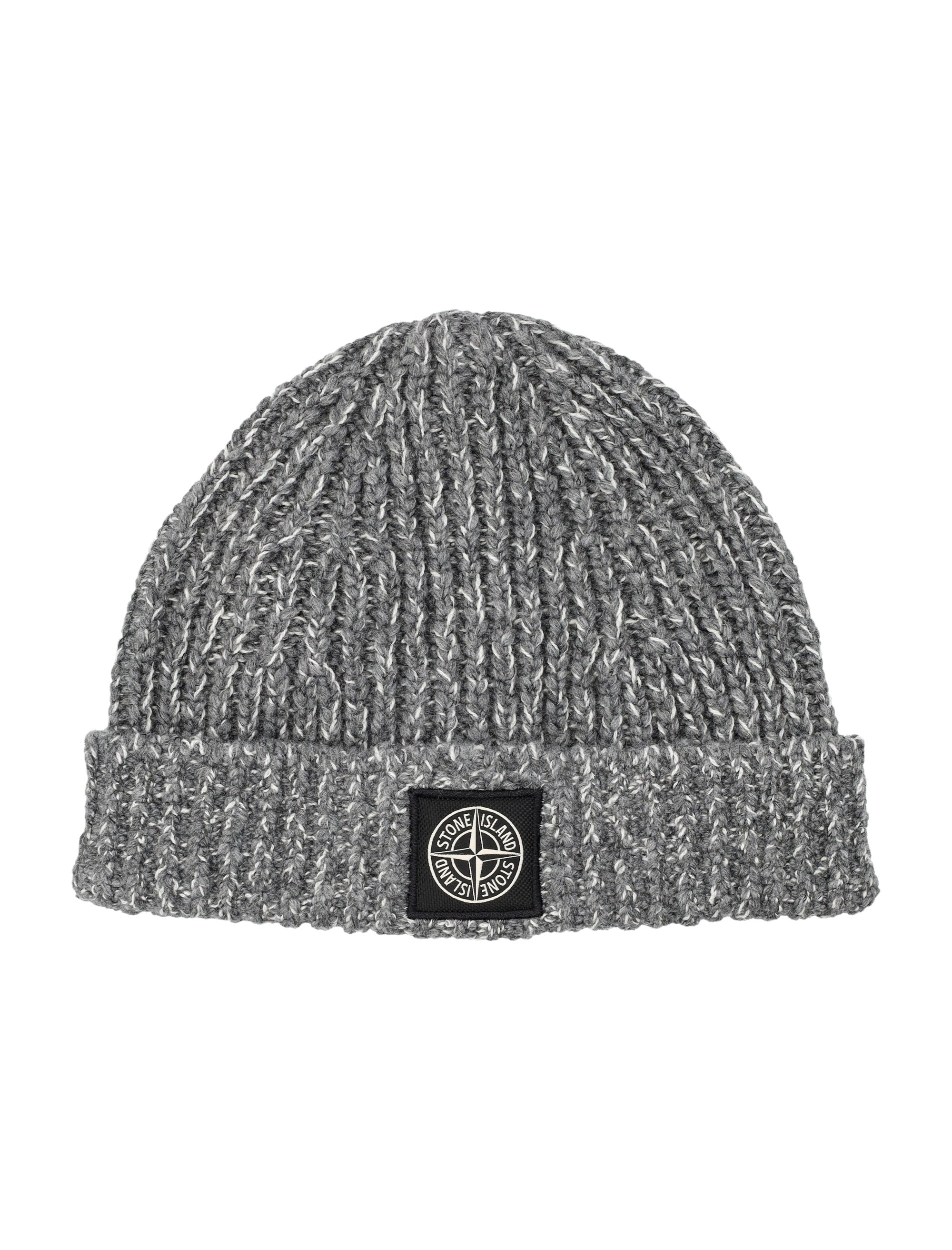STONE ISLAND Mouliné Wool Beanie with Compass Logo