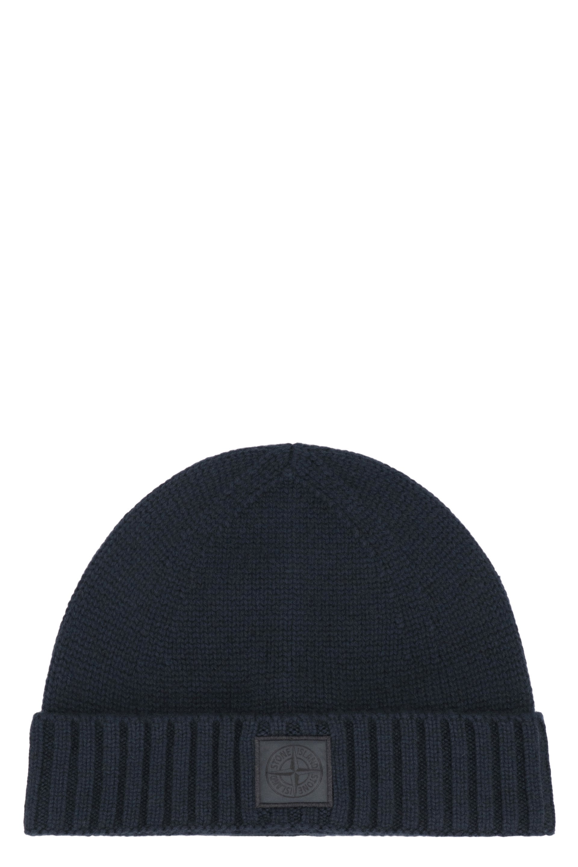 STONE ISLAND Cashmere Hat with Ribbed Cuff
