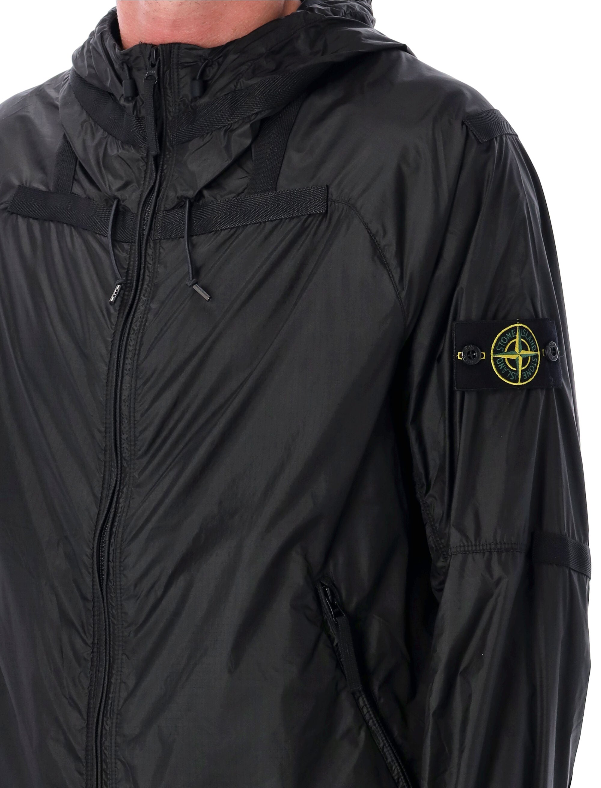 STONE ISLAND Adjustable Hooded Nylon Jacket for Men