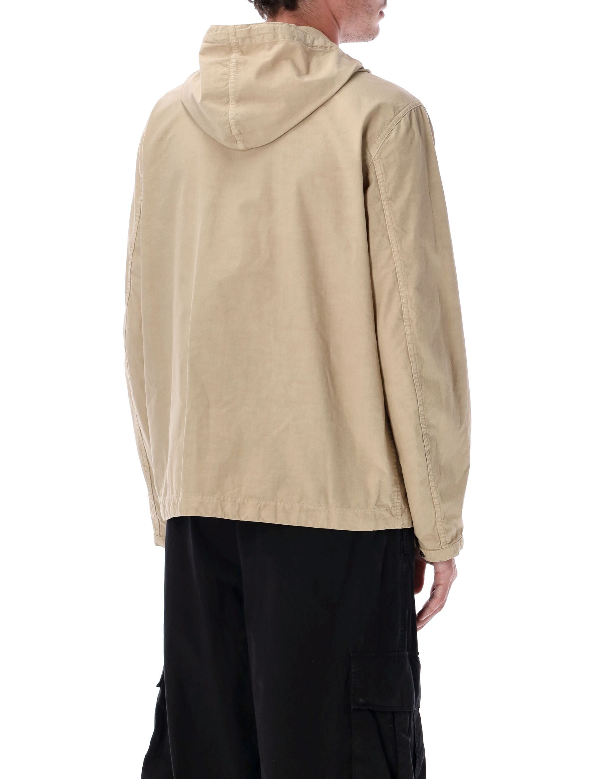 STONE ISLAND Hooded Field Jacket with Canvas Weave - Size L