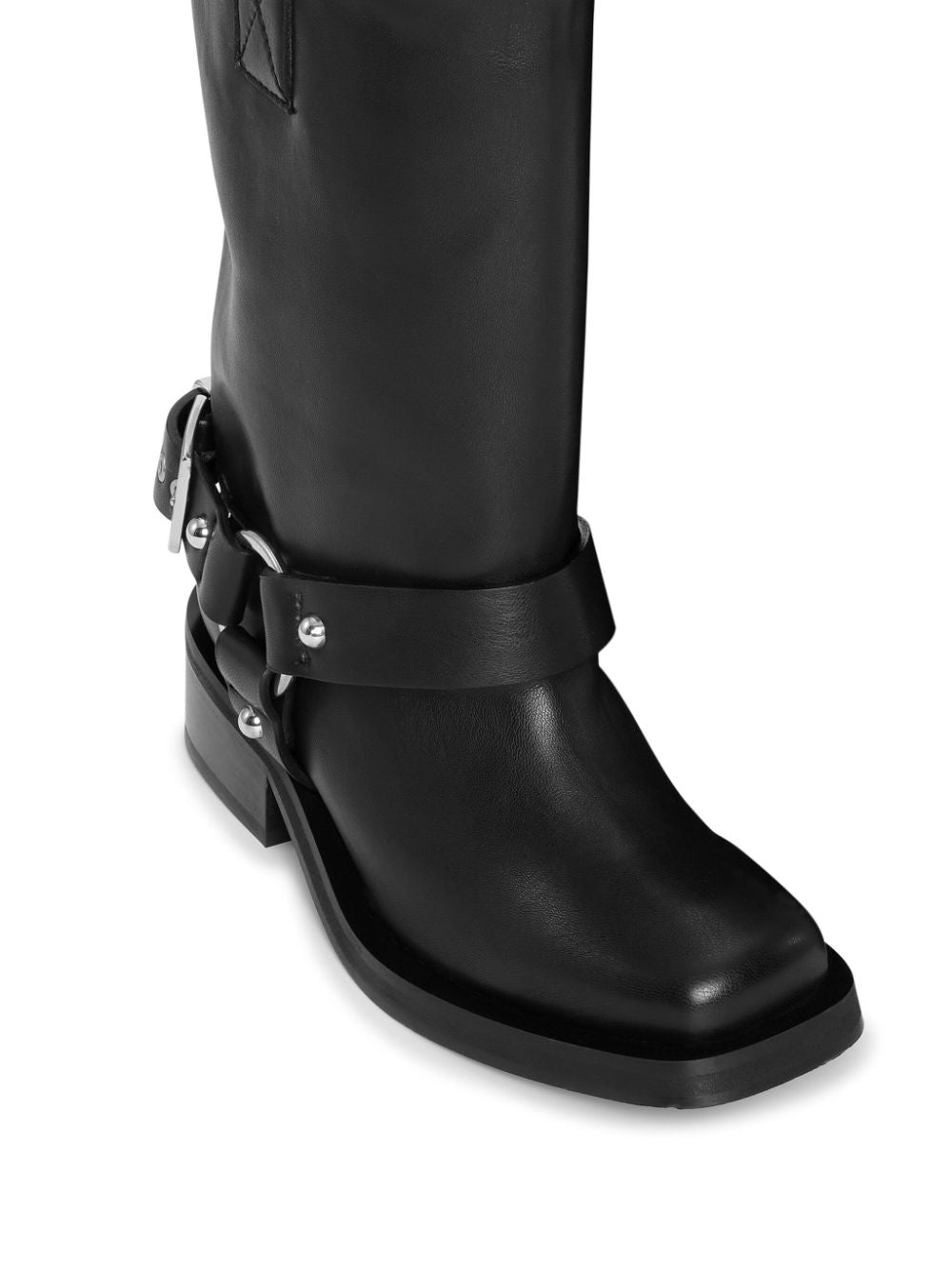 GANNI Stylish Biker Boots with 4 cm Heels