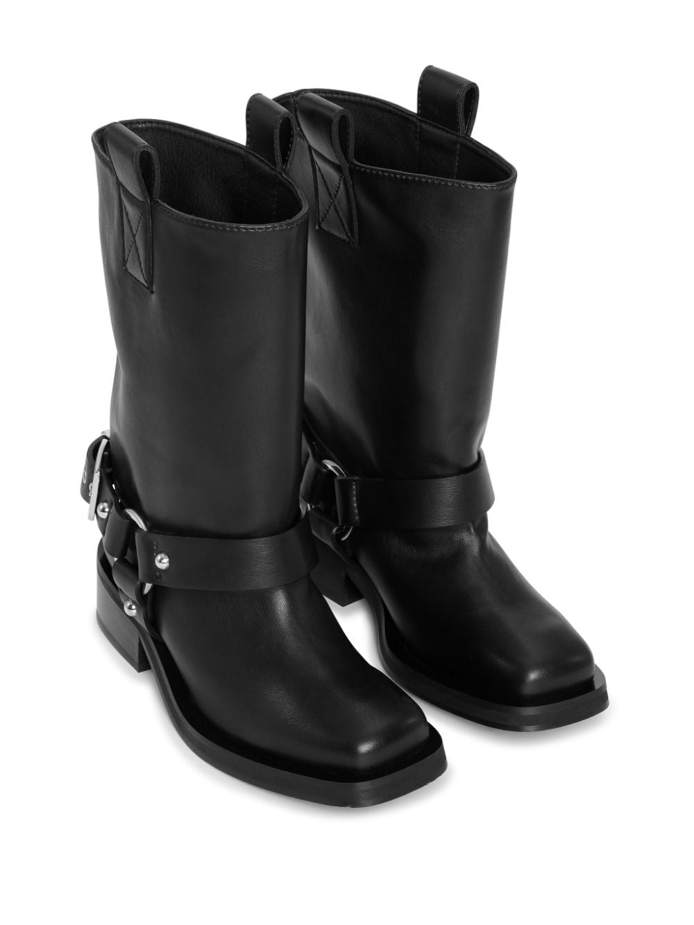 GANNI Stylish Biker Boots with 4 cm Heels