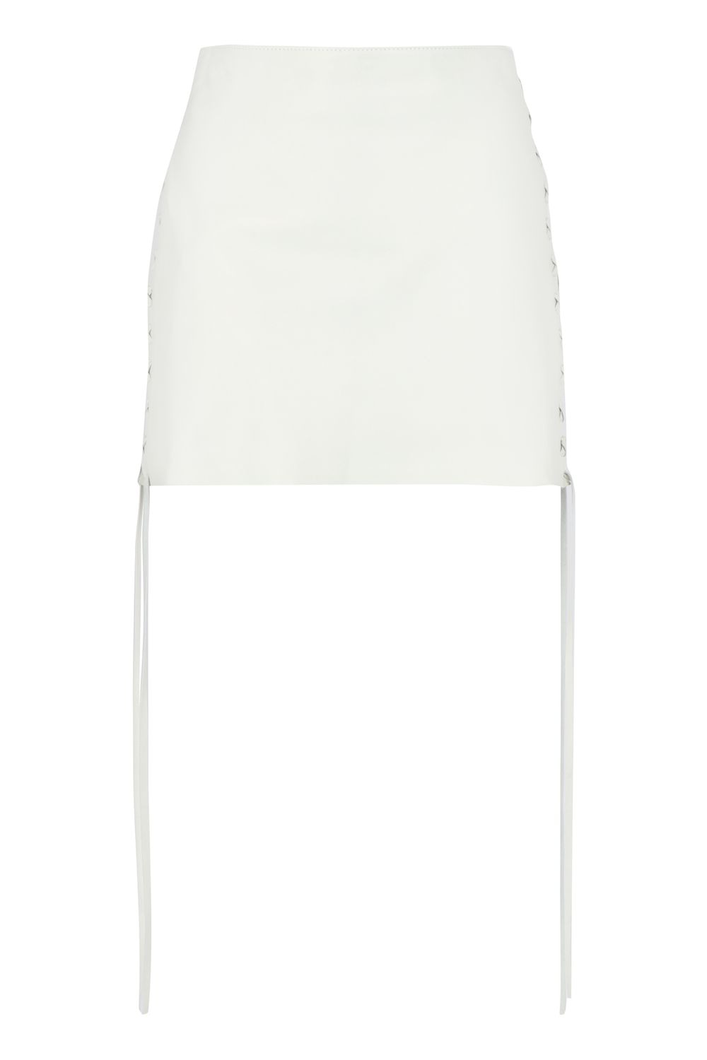 SALVATORE SANTORO Women's Adjustable Mini Leather Skirt