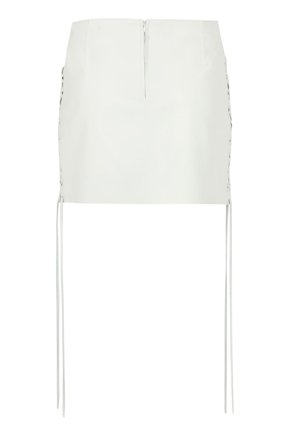 SALVATORE SANTORO Women's Adjustable Mini Leather Skirt