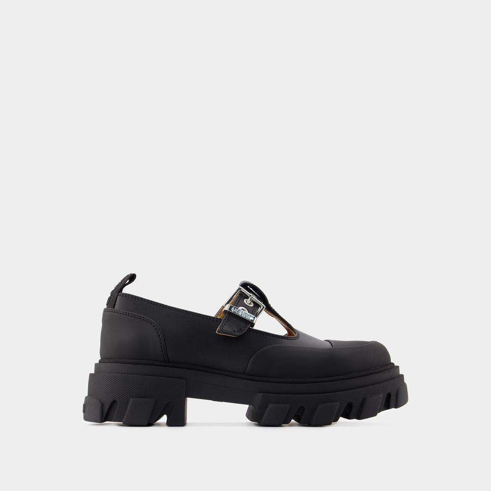 GANNI Cleated Mary Jane Loafers for Women