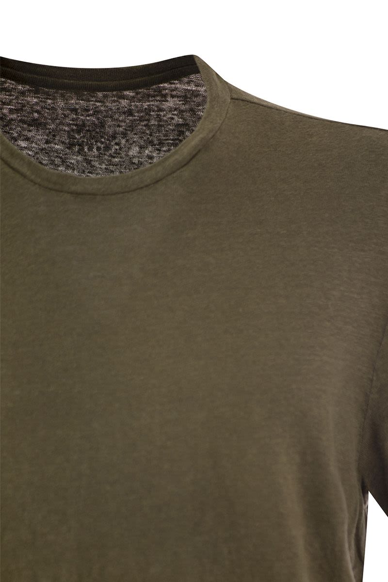 MAJESTIC Men's Crew-Neck Linen T-Shirt