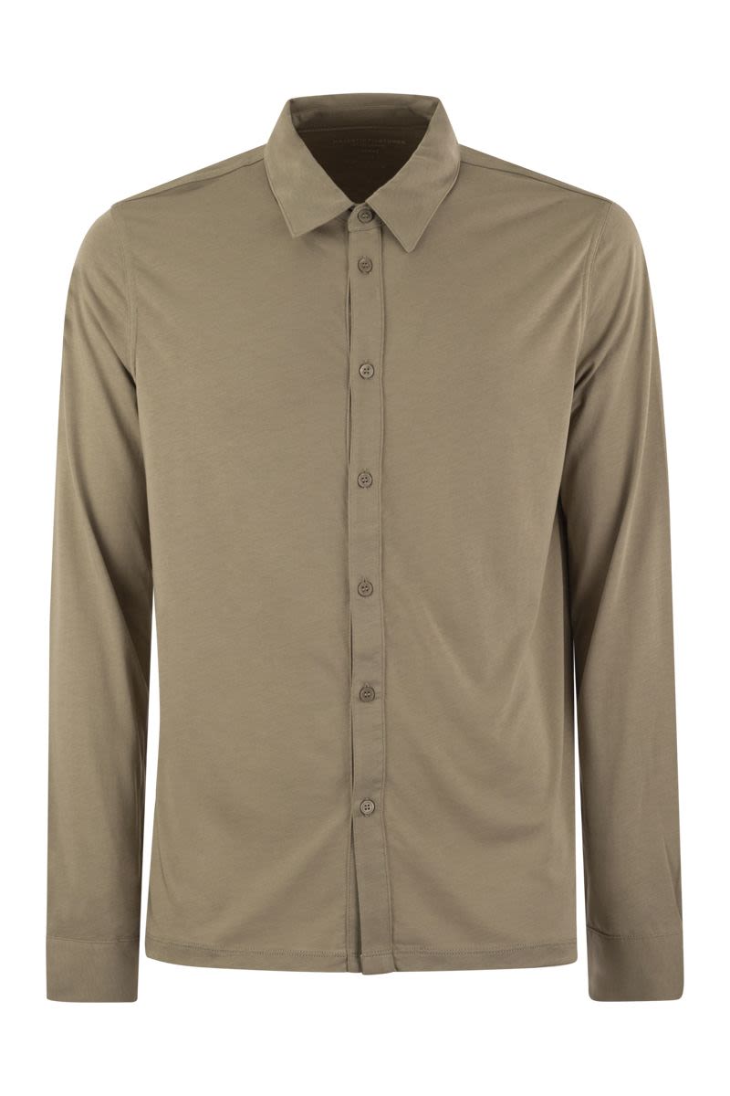 MAJESTIC Men's Long-Sleeved Luxurious Button-Up Shirt in Soft Fabric