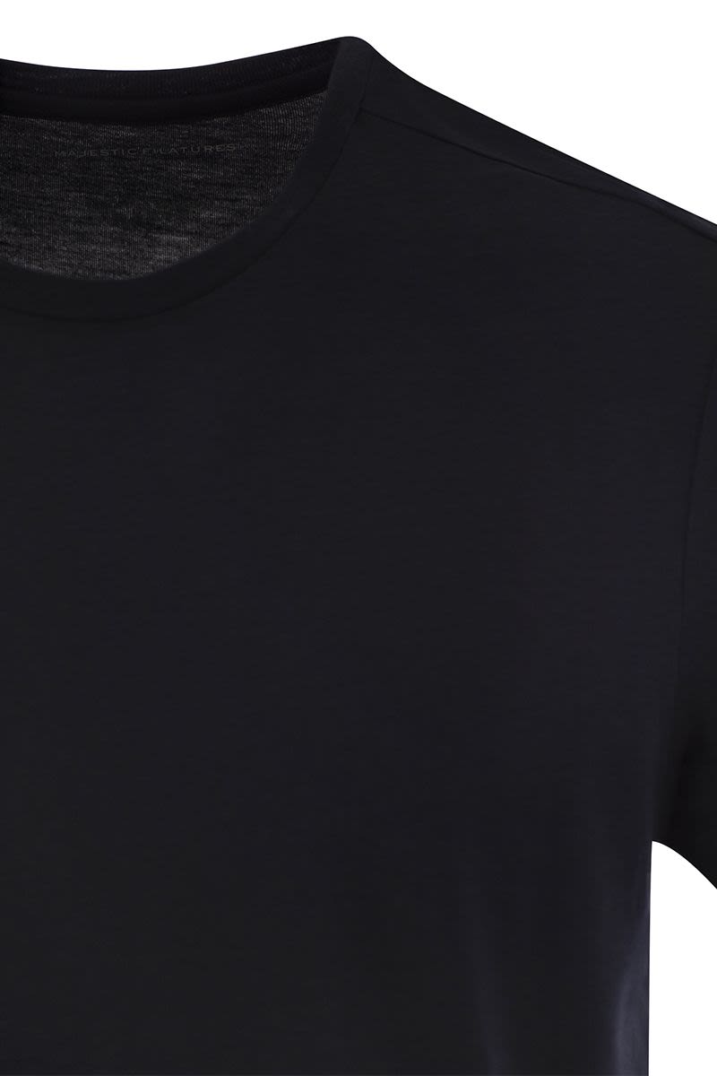 MAJESTIC Short-Sleeved Luxury T-Shirt in Lyocell and Cotton