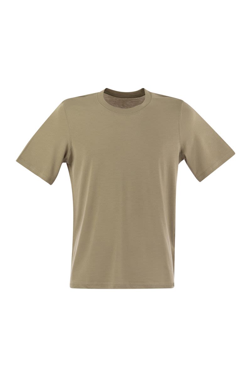 MAJESTIC Short-Sleeved T-Shirt in Lyocell and Cotton