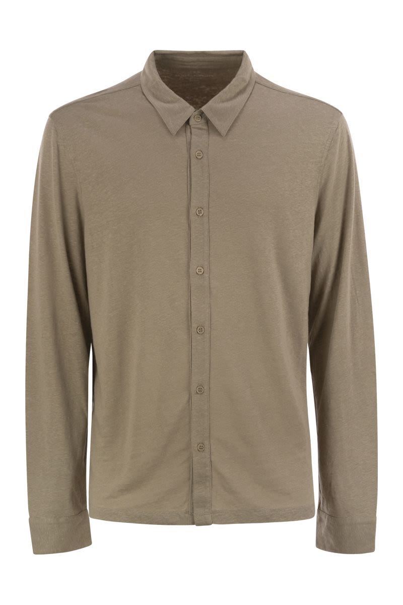 MAJESTIC Linen Long-Sleeved Shirt for Men