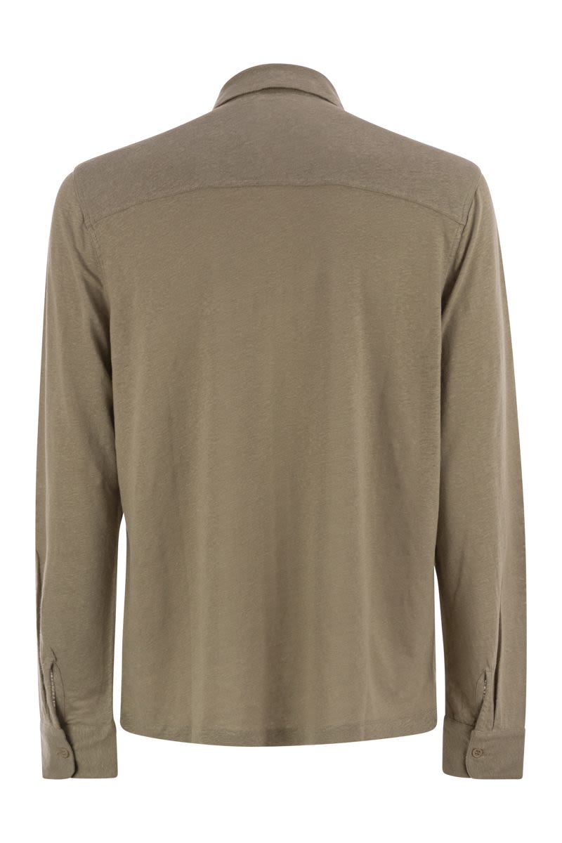 MAJESTIC Linen Long-Sleeved Shirt for Men