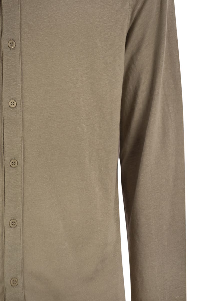 MAJESTIC Linen Long-Sleeved Shirt for Men