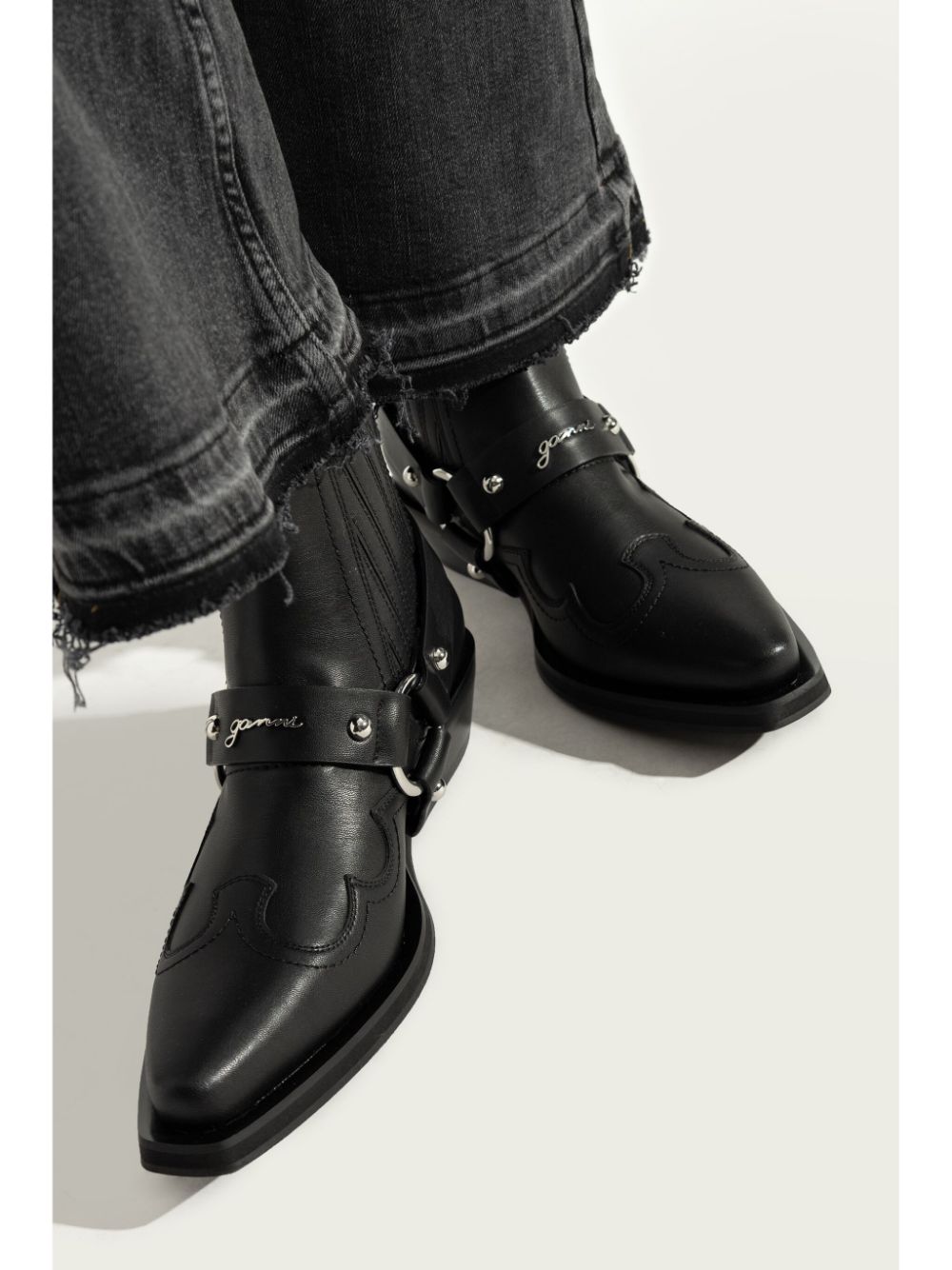 GANNI Western Style Chelsea Boots for Women