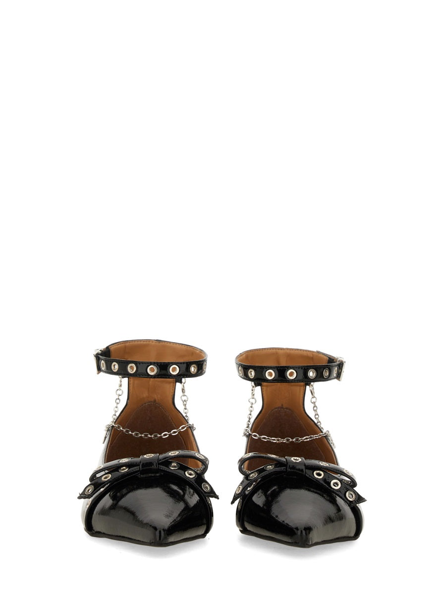 GANNI Recycled Cotton Mini Ballerina Sandals for Women