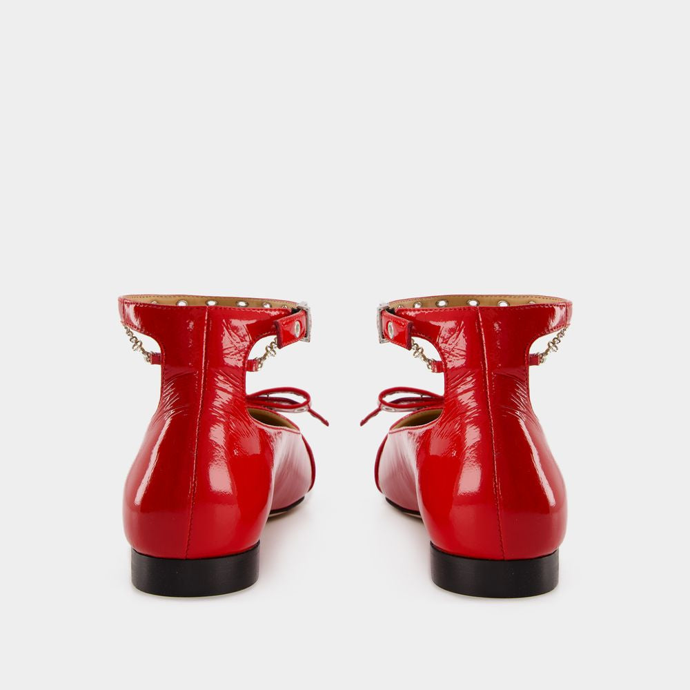 GANNI Eyelet Jewel Mini Ballerinas for Women