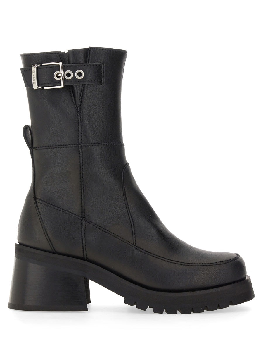 GANNI Stylish Buckle Boot
