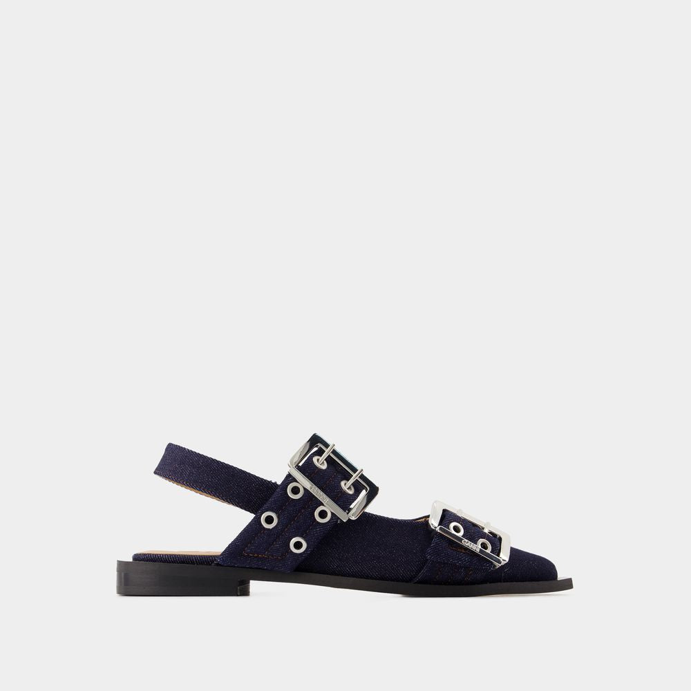 GANNI Feminine Buckle Ballerinas for Women
