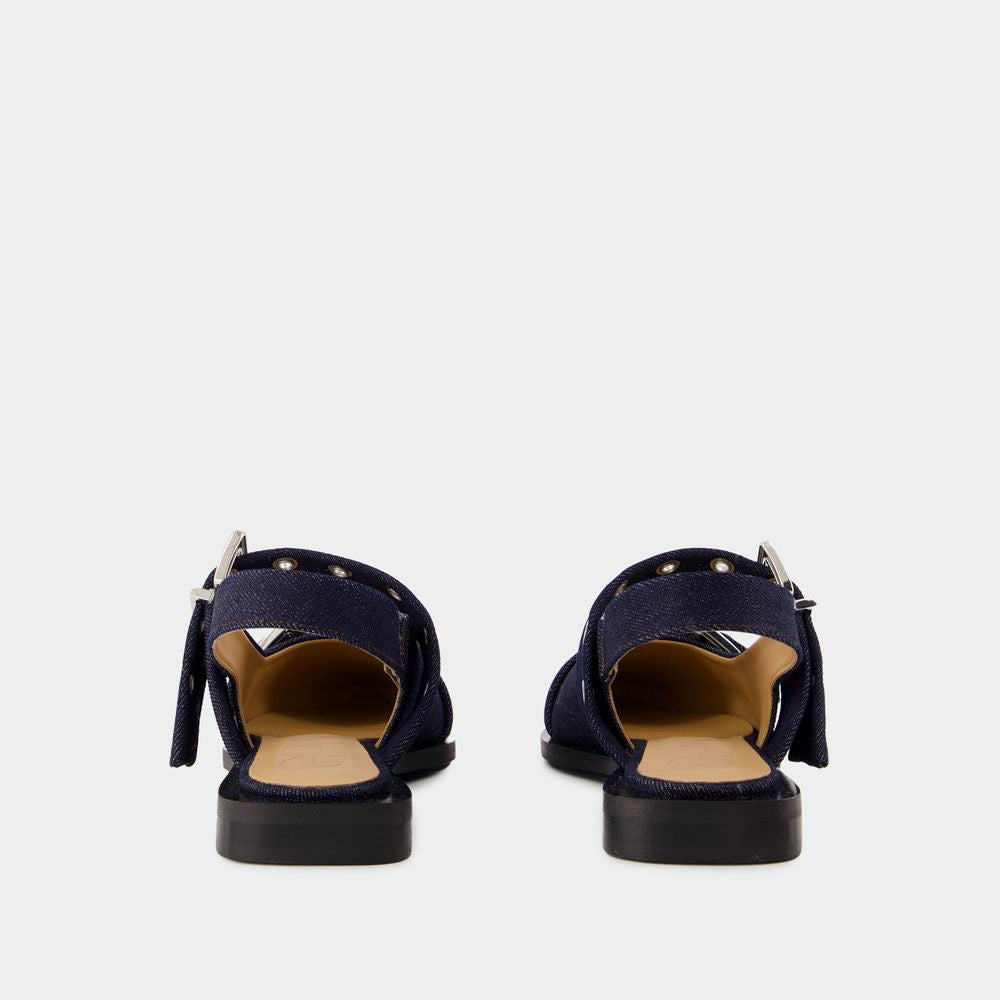 GANNI Feminine Buckle Ballerinas for Women