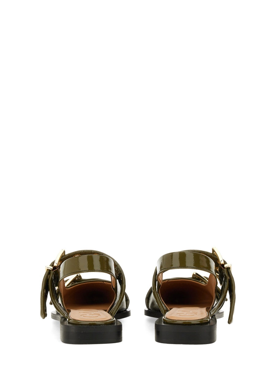 GANNI Feminine Ballerina Flat Shoes