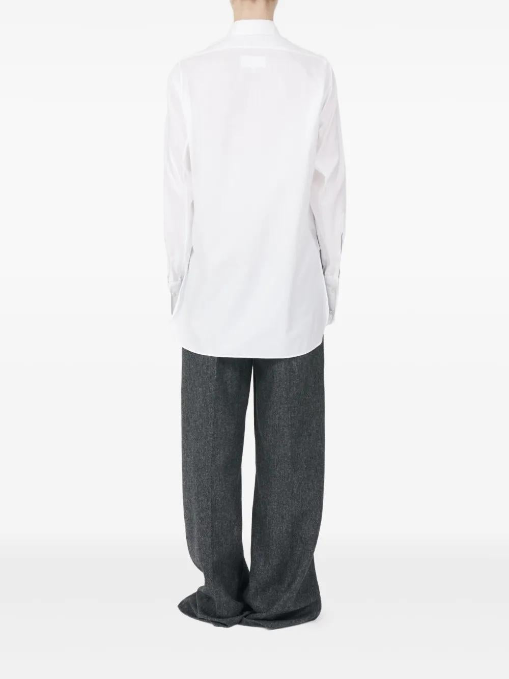 MAISON MARGIELA Curved Hem Cotton Shirt for Women