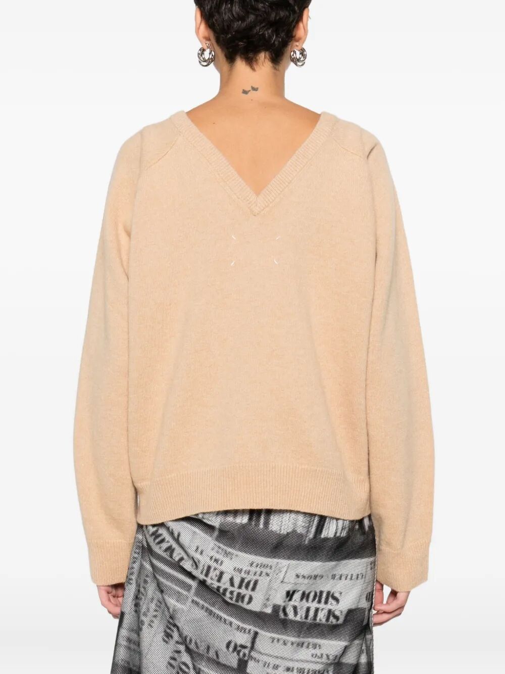 MAISON MARGIELA V Back Neckline Relaxed Wool Jumper