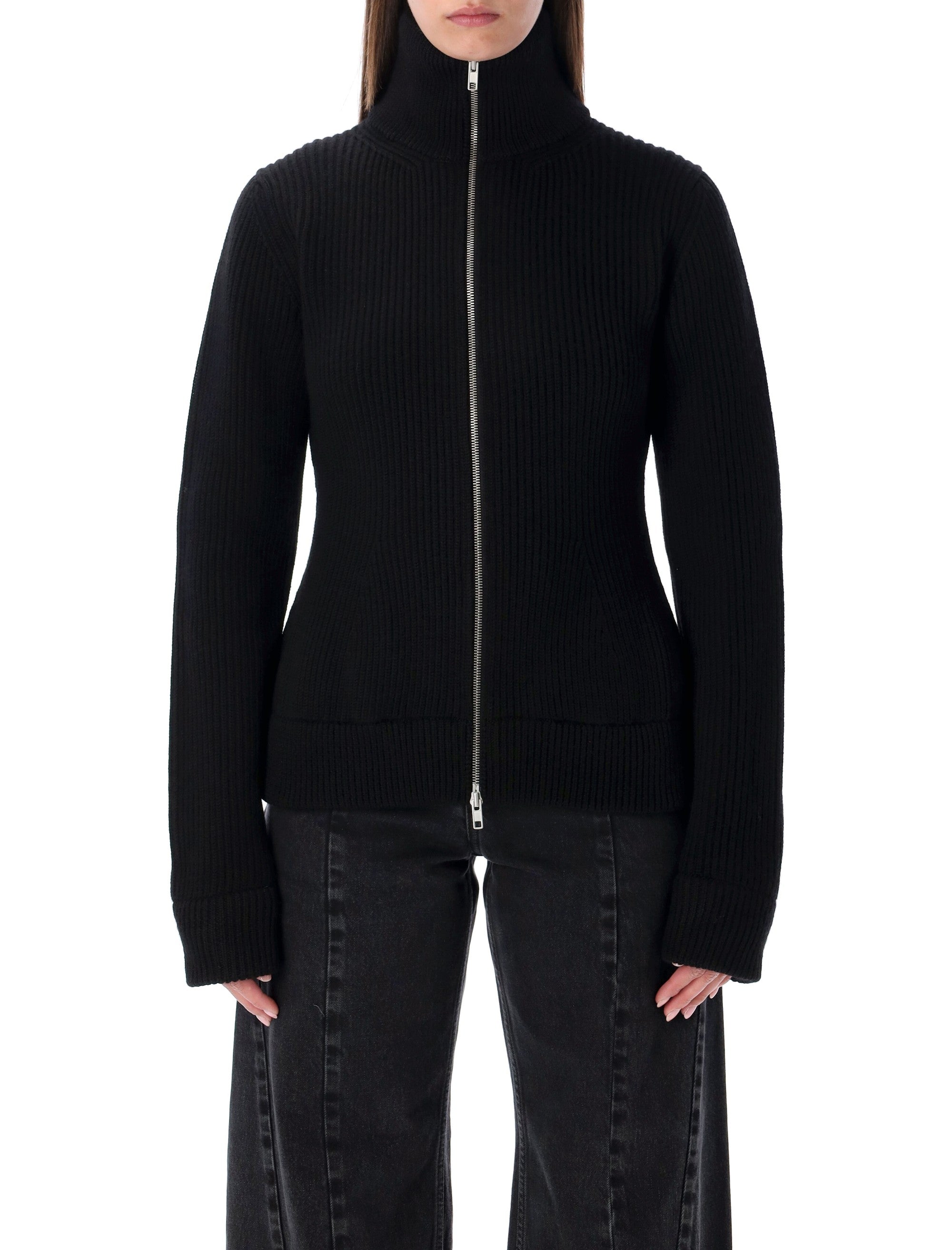 MAISON MARGIELA Full-Zip Ribbed Cardigan for Women