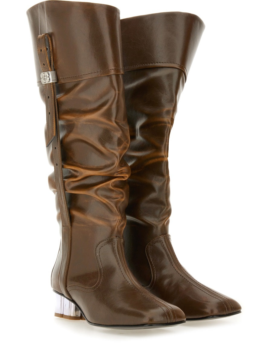 GANNI Polyurethane Women's Boots - FW25 Collection