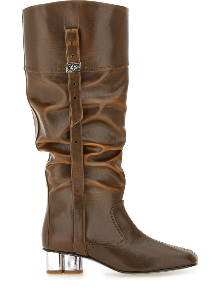 GANNI Polyurethane Women's Boots - FW25 Collection