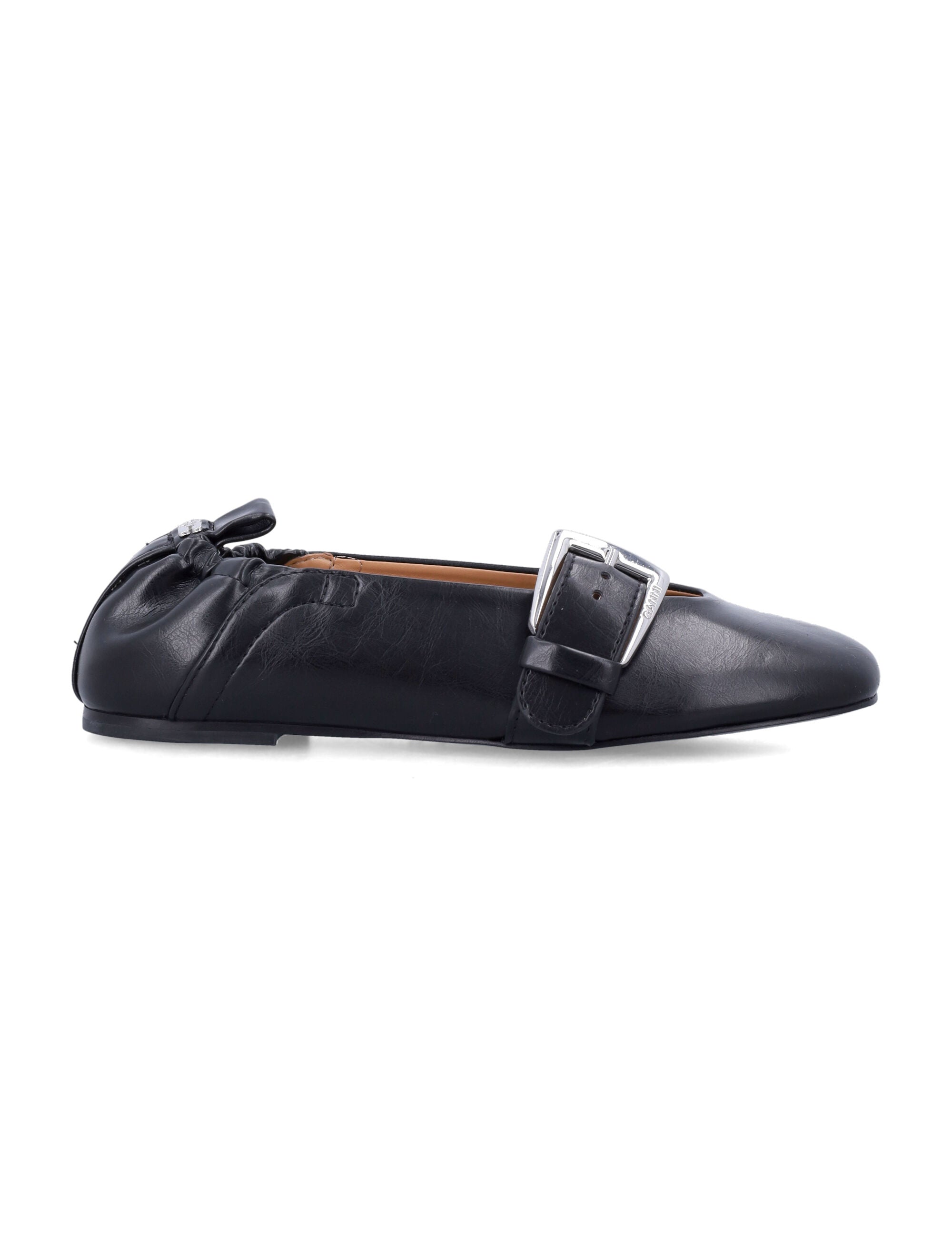 GANNI Buckle Strap Ballerinas