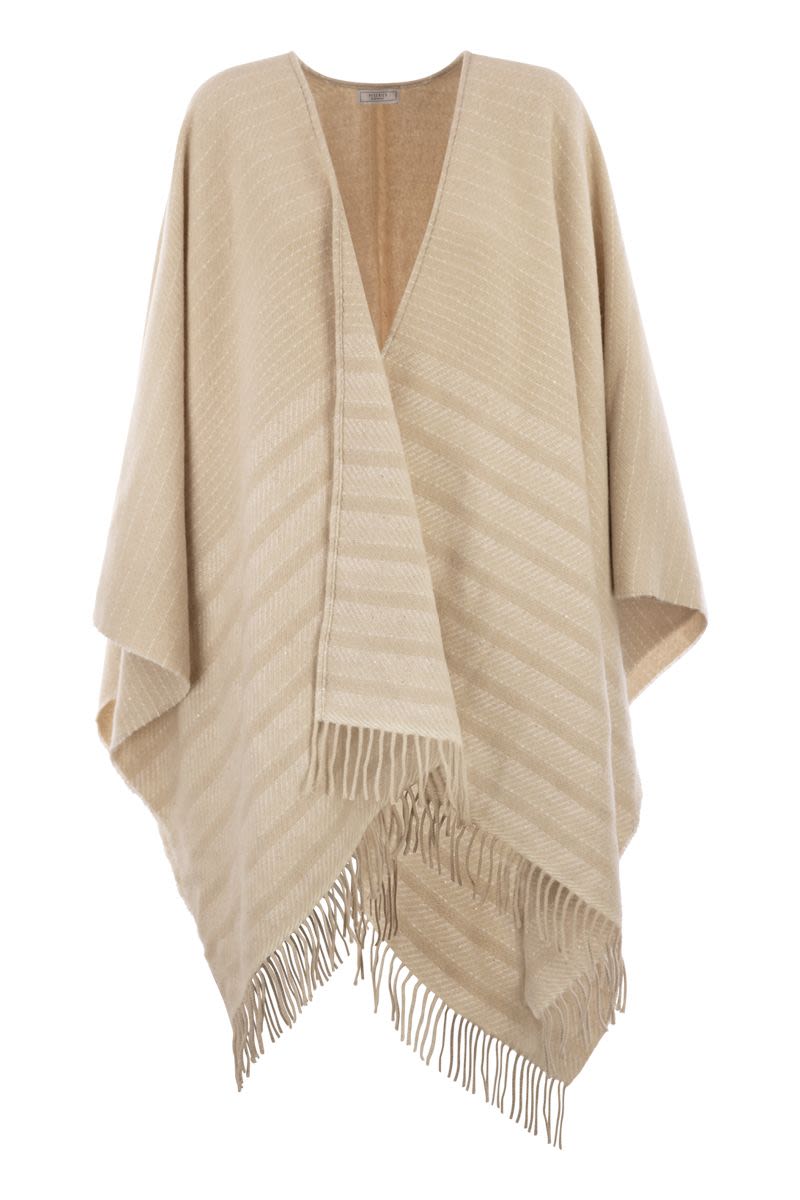 PESERICO Sophisticated Wool and Cashmere Cape
