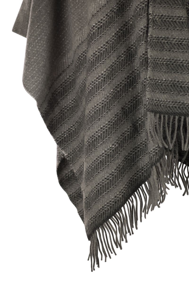 PESERICO Elegant Virgin Wool and Cashmere Cape