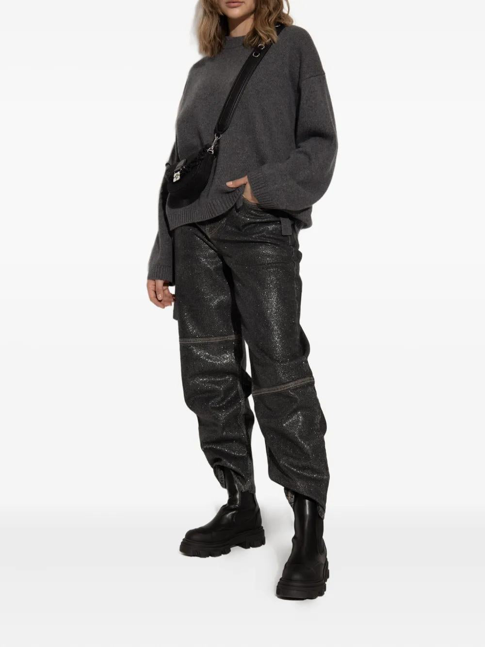 GANNI Chelsea Mid Leather Boots for Women