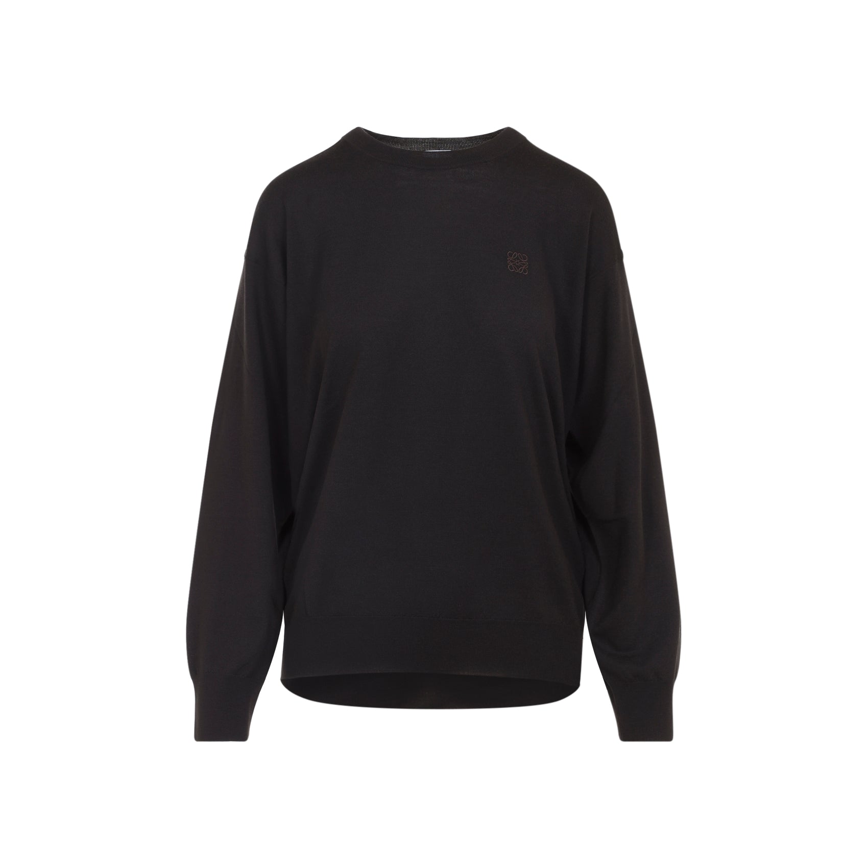 LOEWE Wool Sweater with Tonal Embroidered Logo