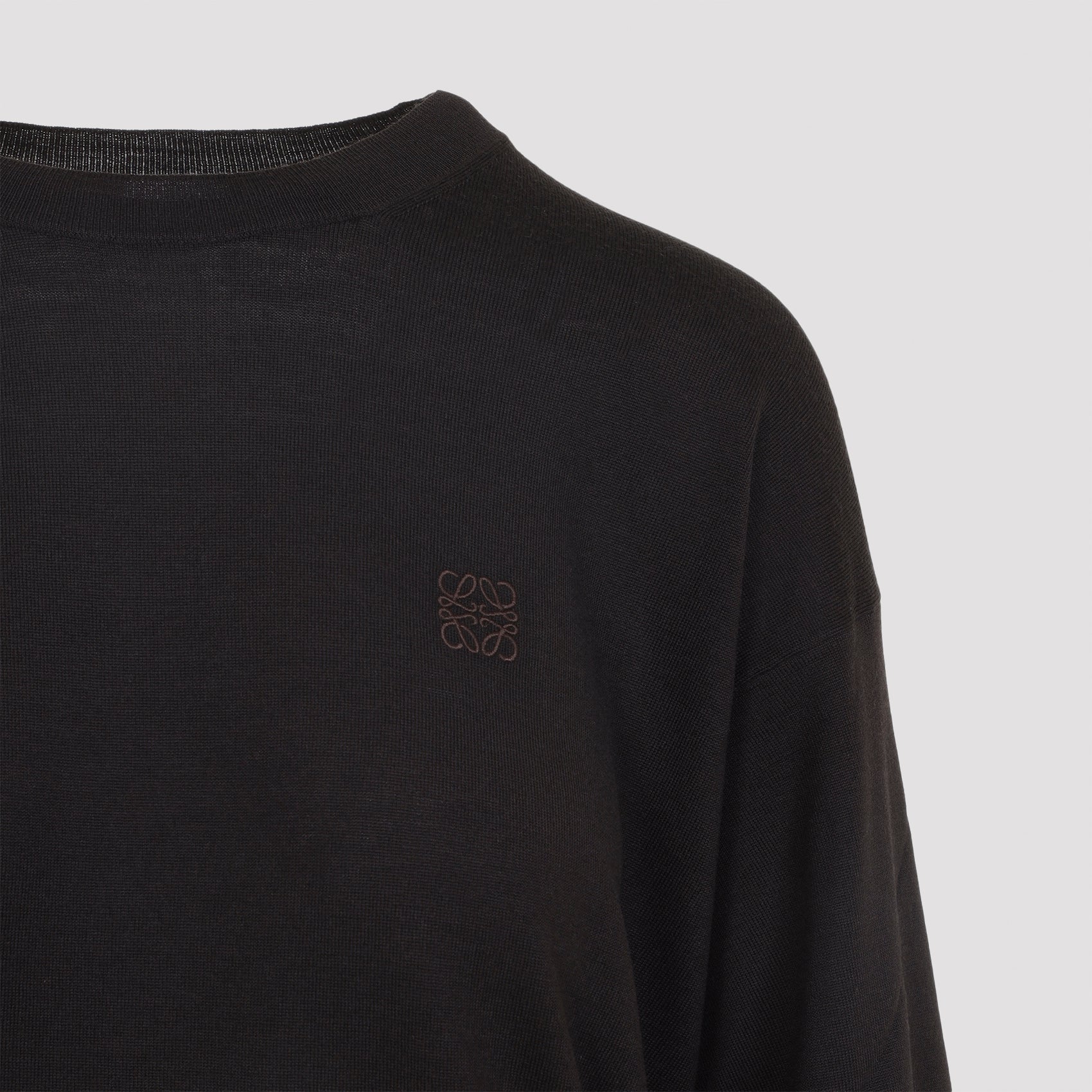 LOEWE Wool Sweater with Tonal Embroidered Logo