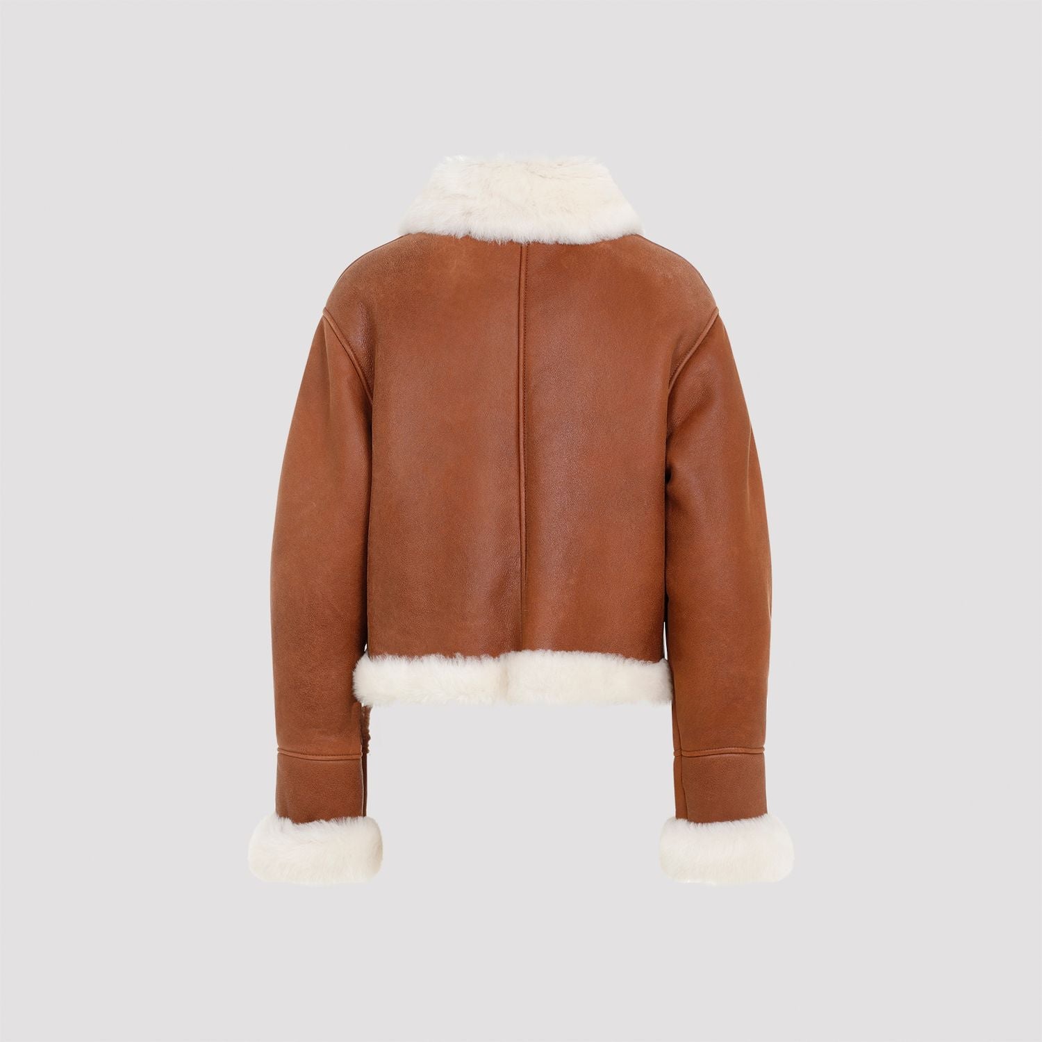 LOEWE Shearling Leather Jacket - Women's Regular Fit
