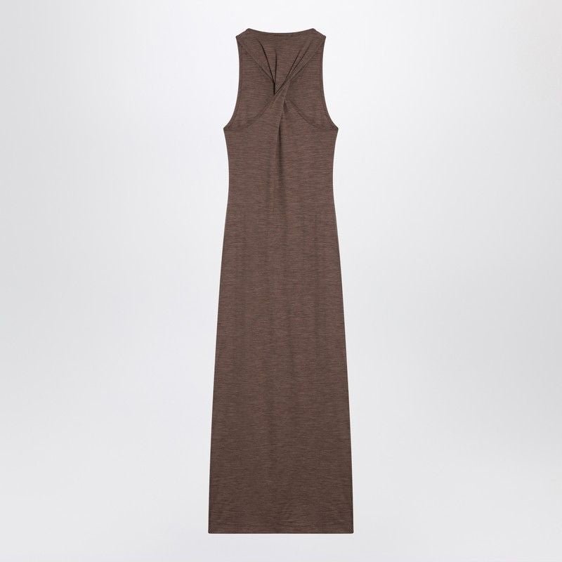 LOEWE Wool Dress with Anagram Logo - Sleeveless Crew Neck