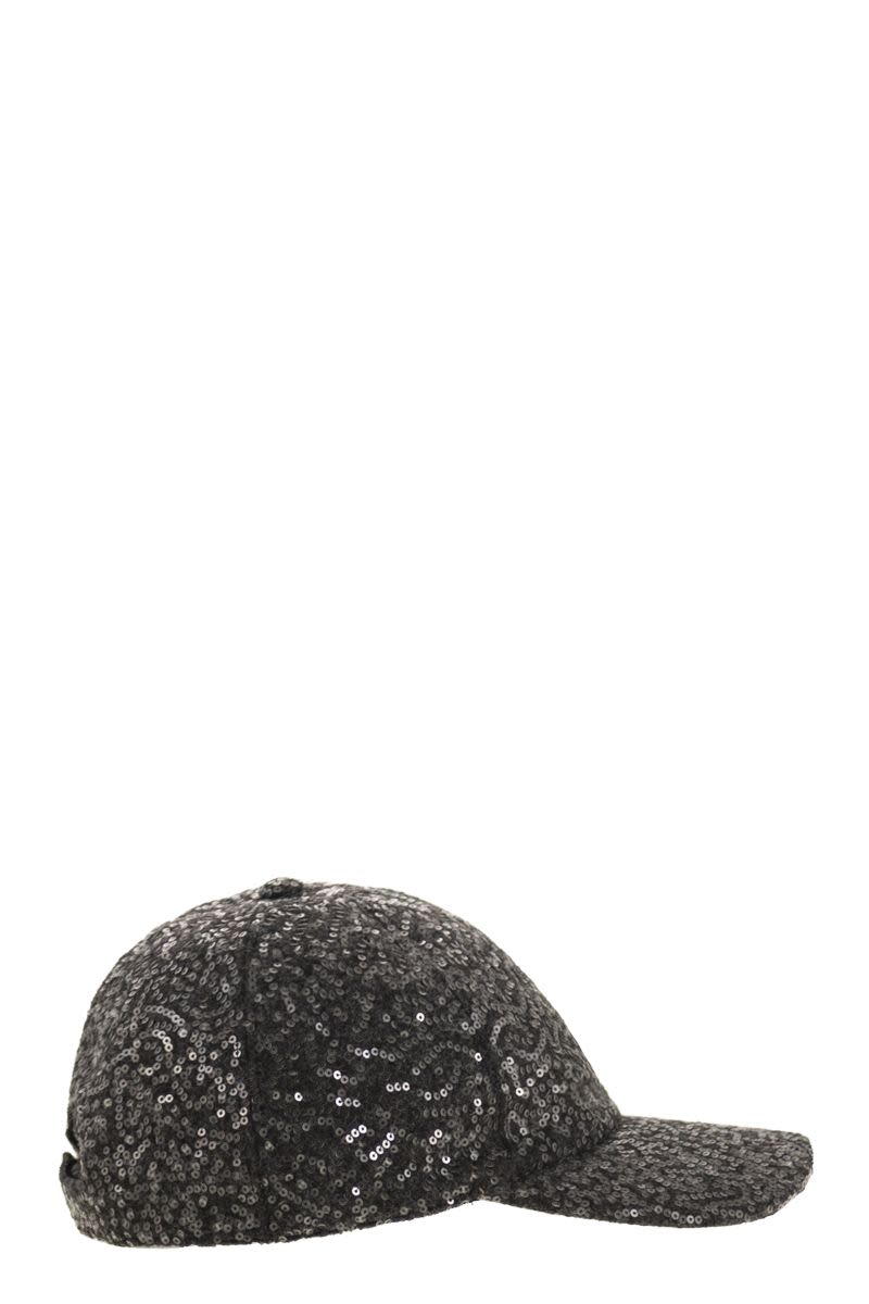 PESERICO Sequin Embellished Baseball Cap