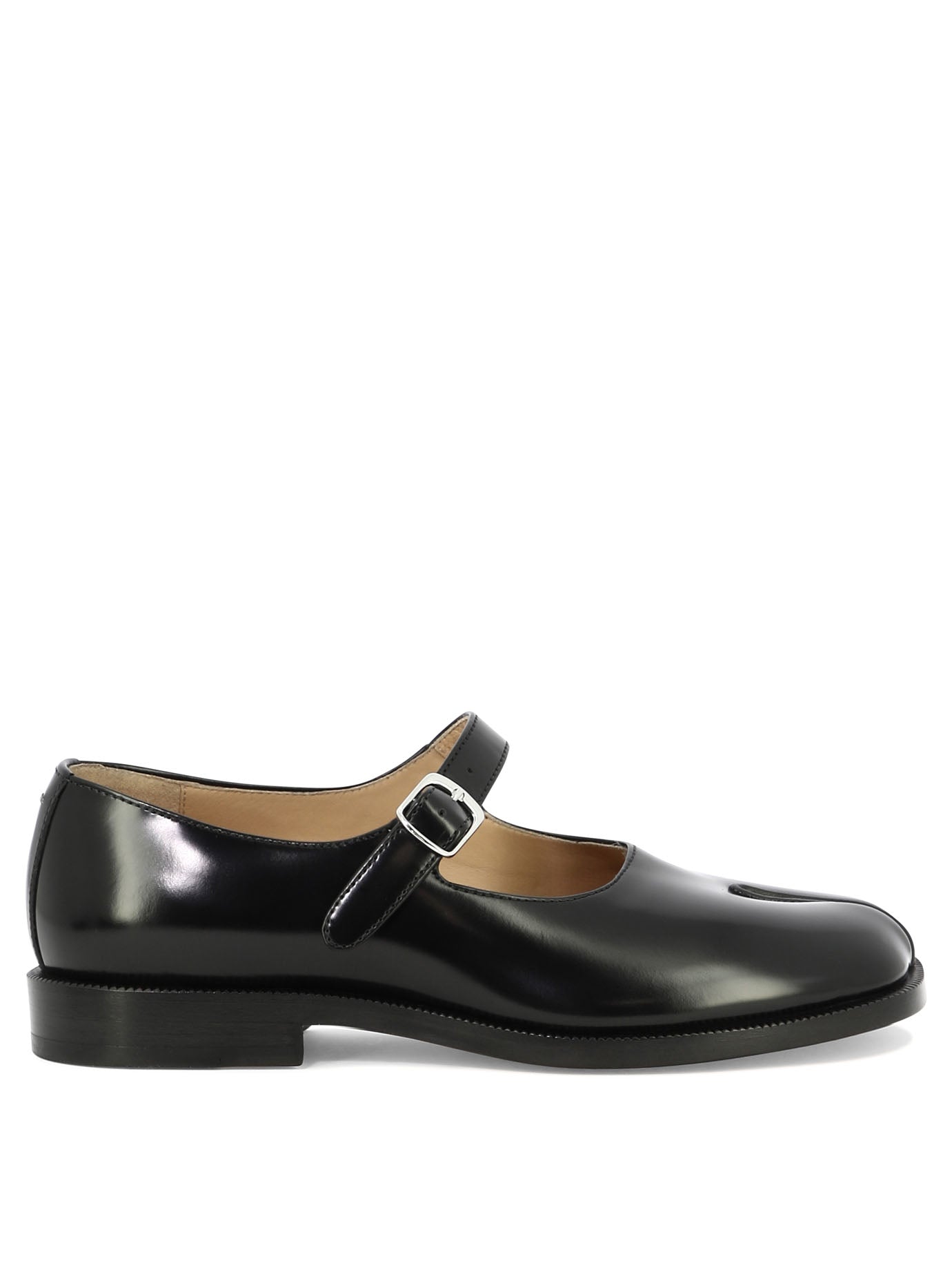 MAISON MARGIELA Signature Tabi Toe High-Shine Mini Mary Jane Ballet Flats