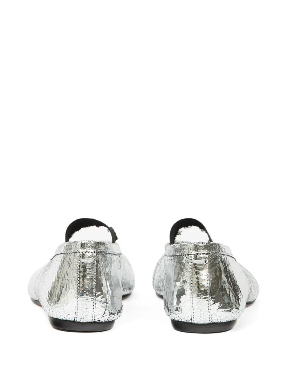 MAISON MARGIELA Women's Ballet Shoes - Metallic Design