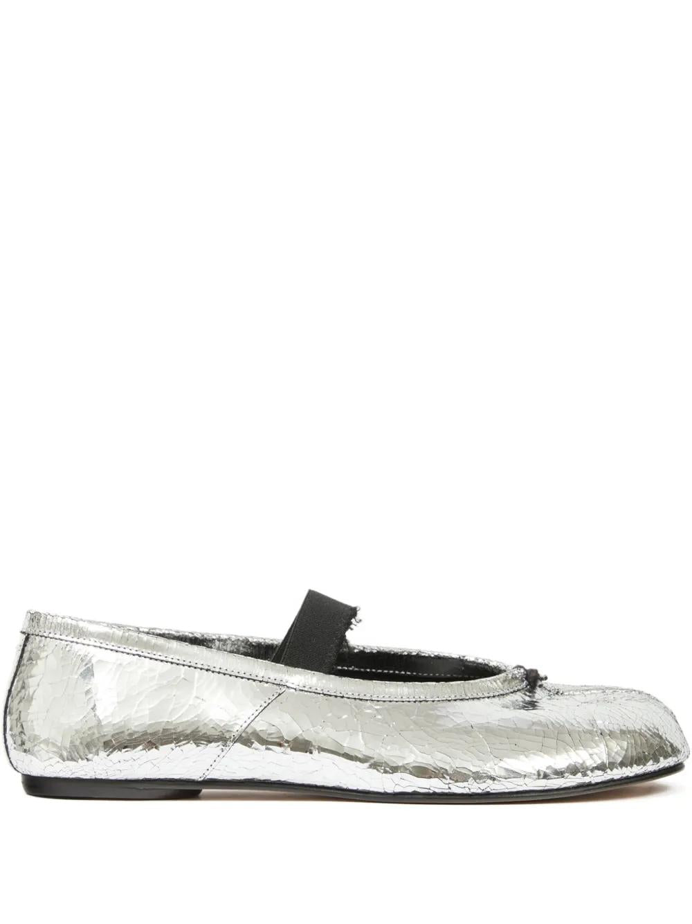 MAISON MARGIELA Women's Ballet Shoes - Metallic Design