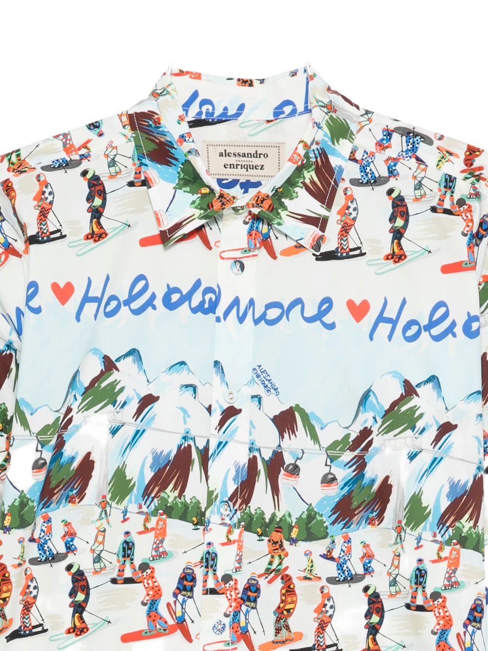 ALESSANDRO ENRIQUEZ Printed Cotton Shirt with Graphic Design
