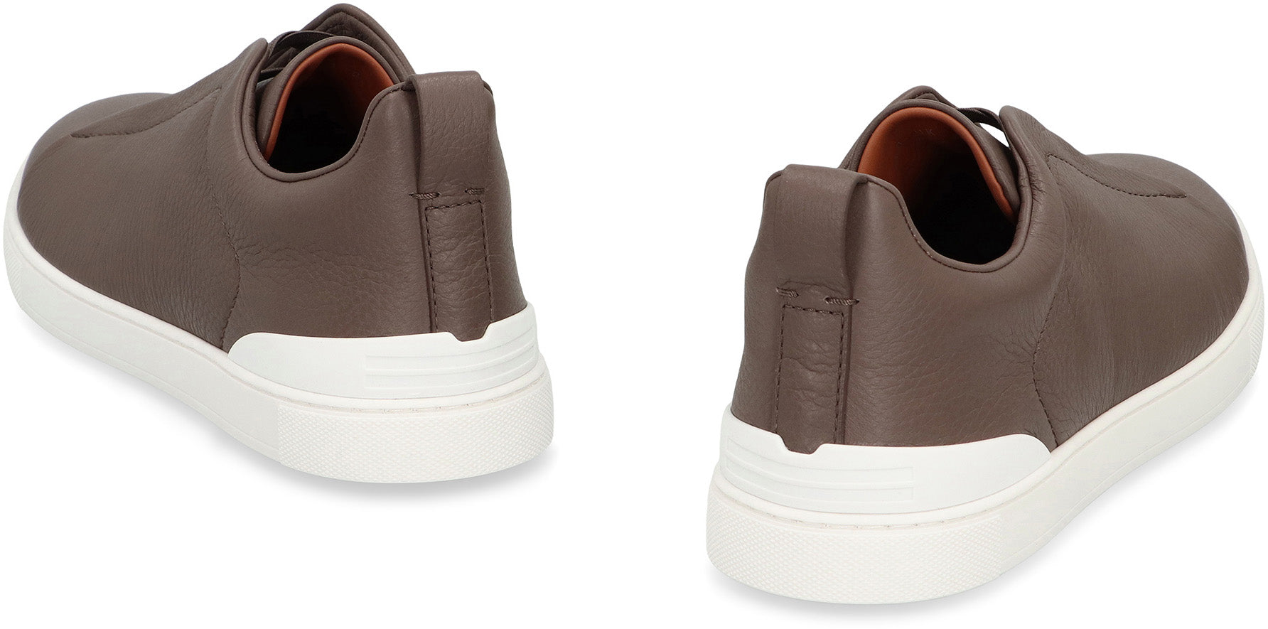 ZEGNA Elegant Slip-On Sneakers with Triple Stitch Design