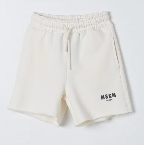 MSGM KIDS Mini Lightweight Cotton Shorts for Boys