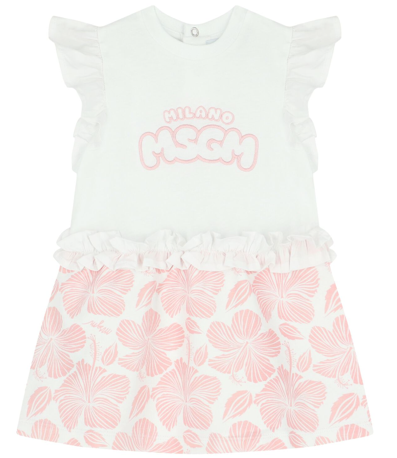 MSGM KIDS Cipria Mini Cotton Blend Dress for Boys